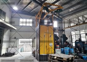 发往湖南长沙Q3710吊钩式抛丸机抛丸除锈去氧化皮效果怎么样？